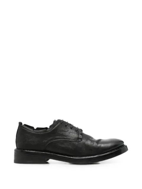 Post Archive Faction raw-edge lace-up Derby shoes Black 26S429BK