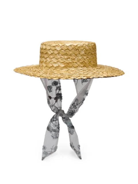 Ca4la Ballerine woven straw hat Neutrals SHK01303