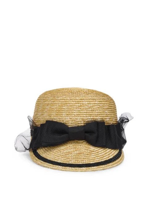 Ca4la bow-embellished straw hat Neutrals KTZ02675