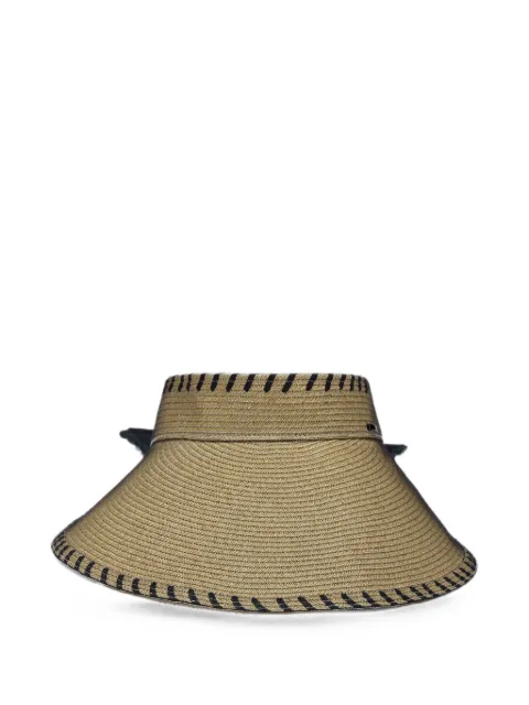 Ca4la bow-detail whipstitch-trim sun visor Neutrals KTZ02672BEIGE