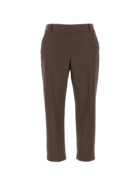 Eleventy pressed-crease trousers Brown N80PANN02TES0H04105