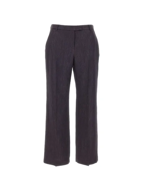 Eleventy pressed-crease straight-leg trousers Grey N85PANG03TES0L060177