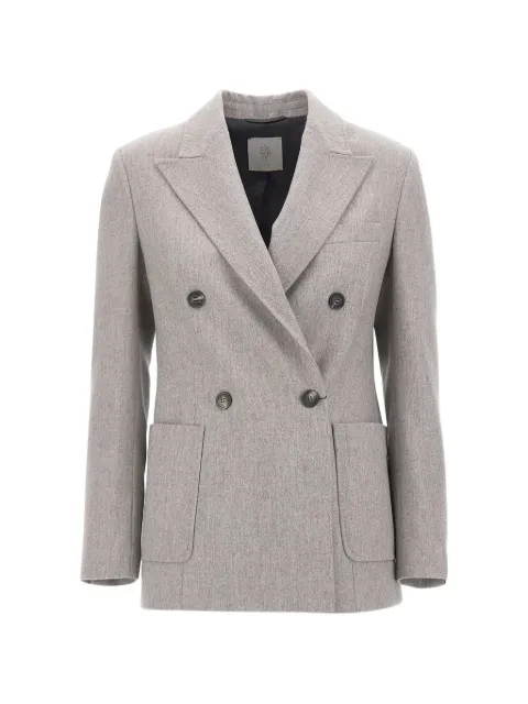 Eleventy double-breasted peak-lapel blazer Grey N80GIAJ03TES0H0