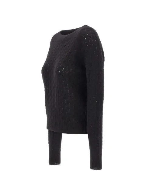 Gran Sasso openwork-knit sweater Black 1322436424099