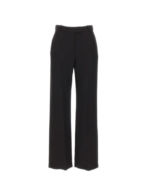 Eleventy pressed-crease silk tailored trousers Black N85PANG03TSE0J00122