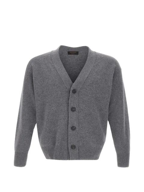Gran Sasso ribbed-trim V-neck cardigan Grey 2318825051093
