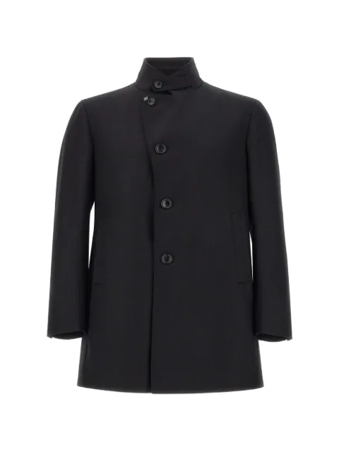 Tagliatore Gordon mandarin-collar coat Black GORDON150037