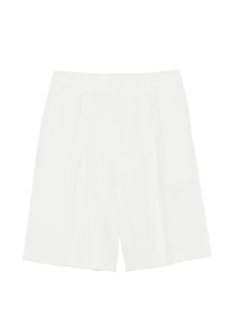 Pleats Please Issey Miyake pleated wide-leg shorts White PP66KF631