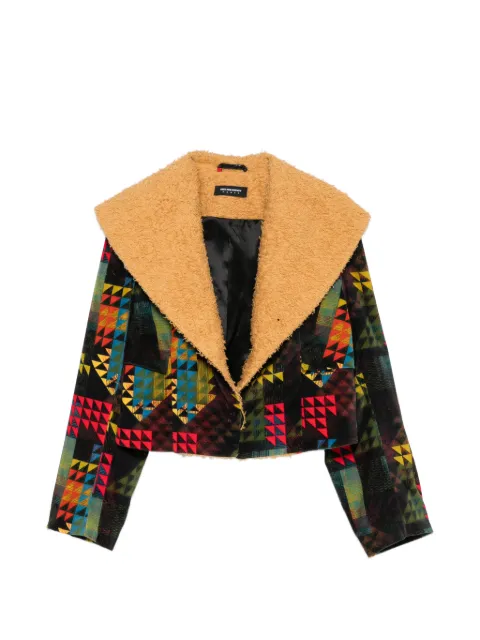 Kiko Kostadinov abstract-check jacket Black KKWSS26J0633