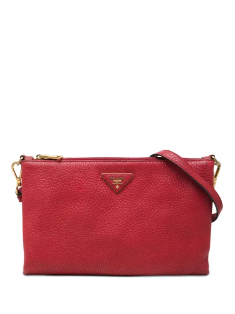 Prada Pre-Owned 2010-2026 Vitello Daino crossbody bag Red 7P103QK1M06IXLW4