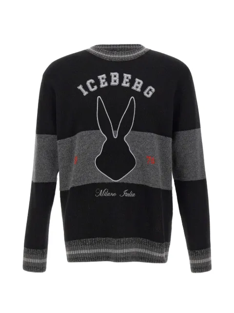 Iceberg Bugs Bunny striped sweater Black A01570779000