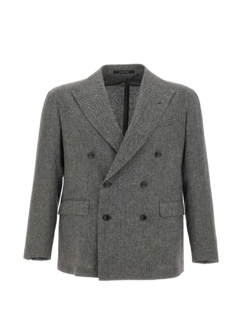 Tagliatore herringbone double-breasted blazer Grey 1SNY10BAI610017N1