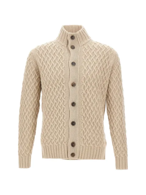 Filippo De Laurentiis cable-knit button-up cardigan Neutrals BB3MLWM7X061