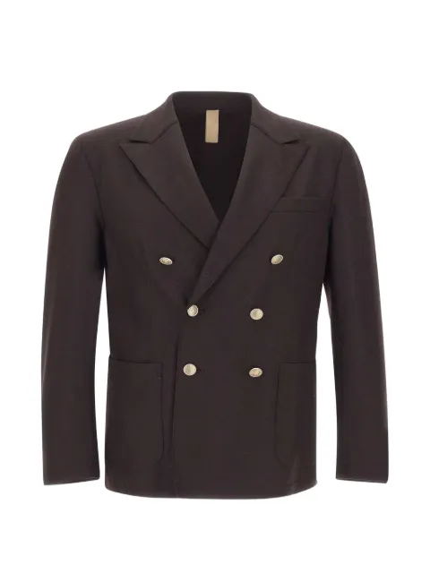 Eleventy double-breasted peak-lapel blazer Brown N70GIAM03TES0N06910