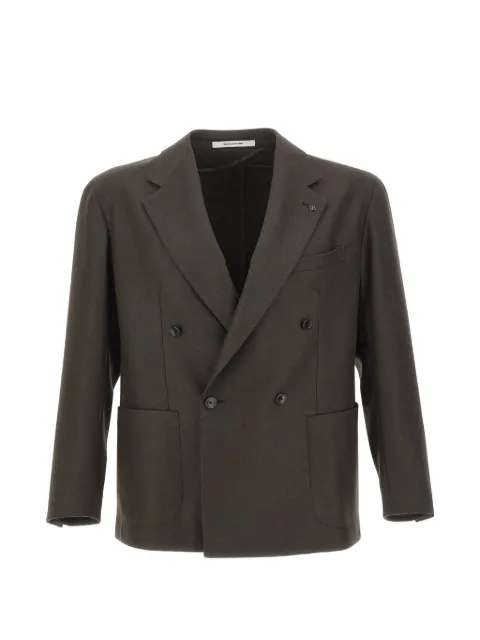 Tagliatore double-breasted virgin wool blazer Brown GNORMAN1DK160069M344