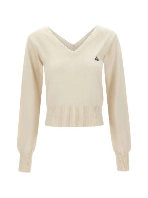Vivienne Westwood Beatrice V-neck sweater White 1803007NY001VA405