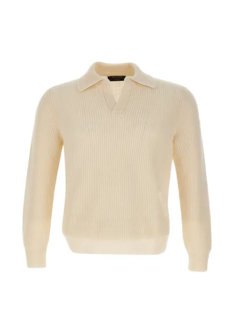 Gran Sasso Super Geelong ribbed-knit sweater Neutrals 2316325067