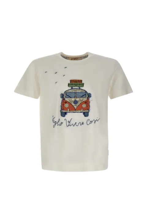 BOB Join embroidered appliqué T-shirt White JOIN