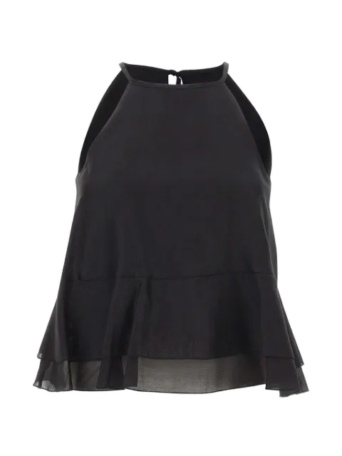 kaos ruffled sleeveless top Black SP1GX030