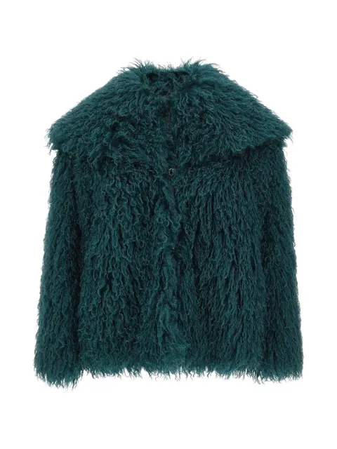 kaos curly faux-fur coat Green SIJLE014