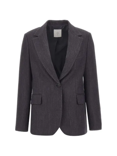 Eleventy single-breasted wool-blend blazer Purple N85GIAG02TES0L060