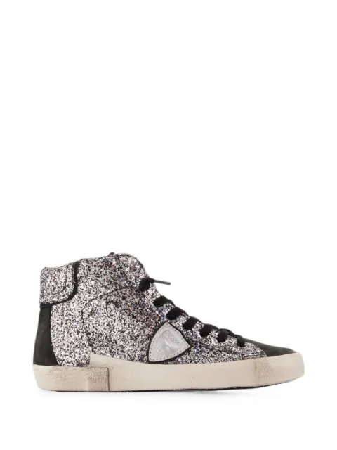 Philippe Model Paris Prsx glitter-embellished sneakers Silver PRHDGG11