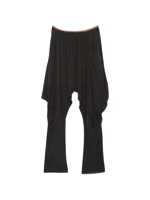 Kiko Kostadinov Tess textured draped trousers Black KKWSS26T038