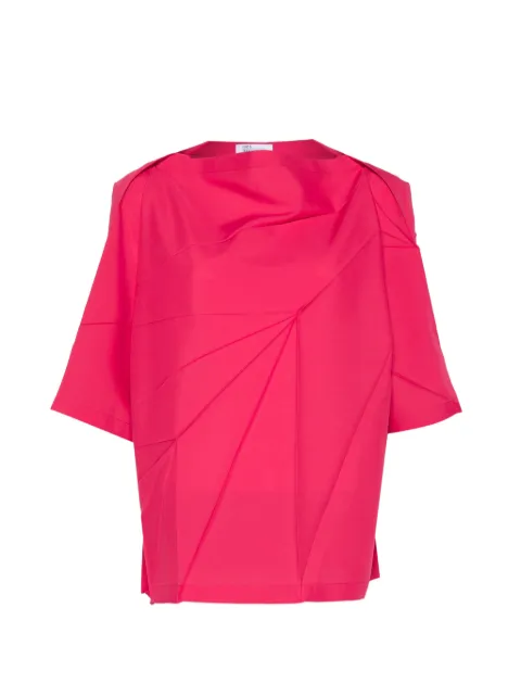 132 5. Issey Miyake origami-pleated boxy-fit blouse Pink IL66FJ346