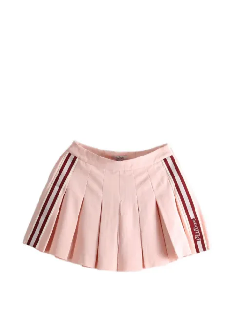 Malbon Golf Esperanza pleated side-stripe skirt Pink MW0279