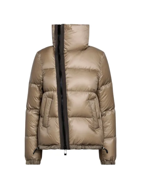 sacai asymmetric-zip padded jacket Neutrals SCW375NY