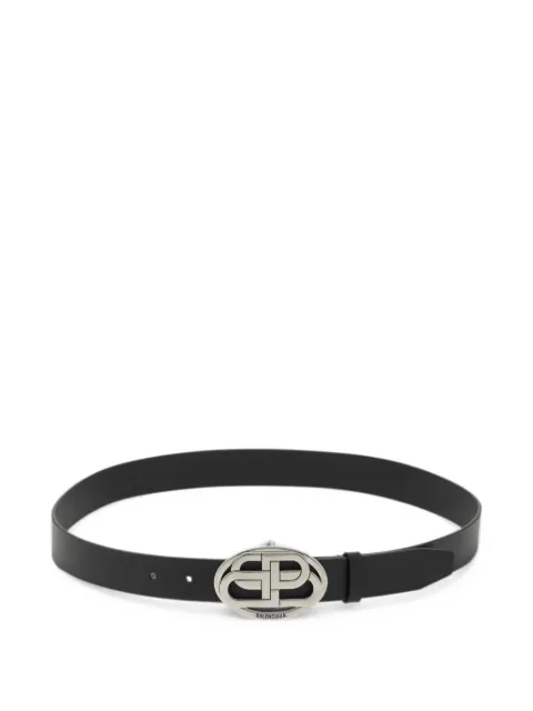 Balenciaga oval BB belt in black Black 8732082ABC0