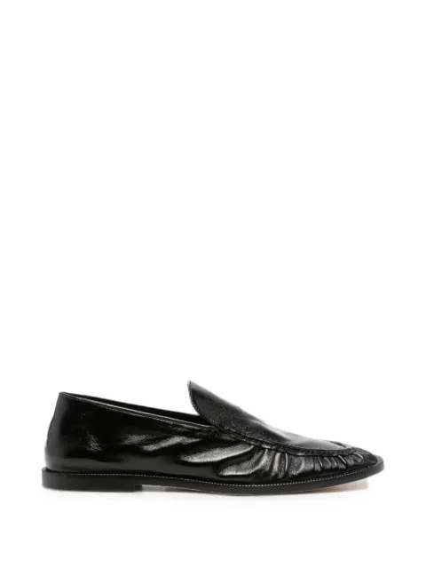 Alysi gathered leather loafers Black 366608A6100