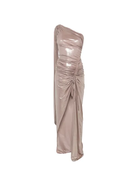 Atu Body Couture one-shoulder ruched maxi dress Neutrals AT24037