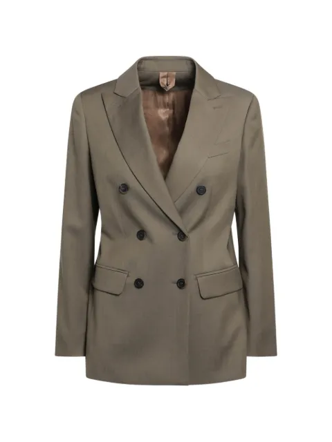 Max Mara double-breasted peaked-lapel blazer Brown MXMUNIONEWO
