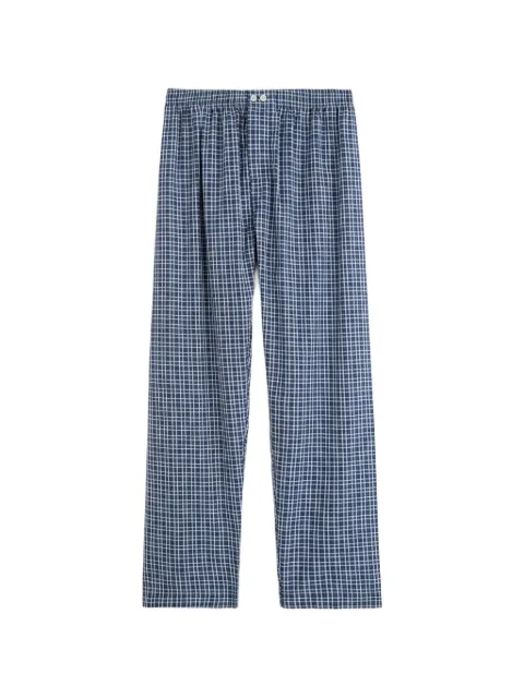 TEKLA check-print pajamas Blue 5740014956836