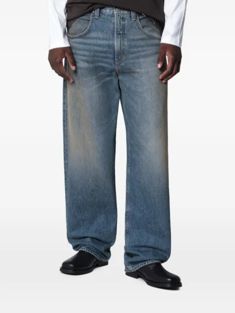 AGOLDE faded whiskered loose-fit jeans Blue A662B1371