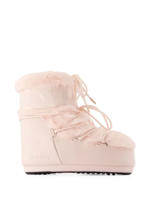 Moon Boot Icon Low faux-fur ankle boots Pink 80D1409390