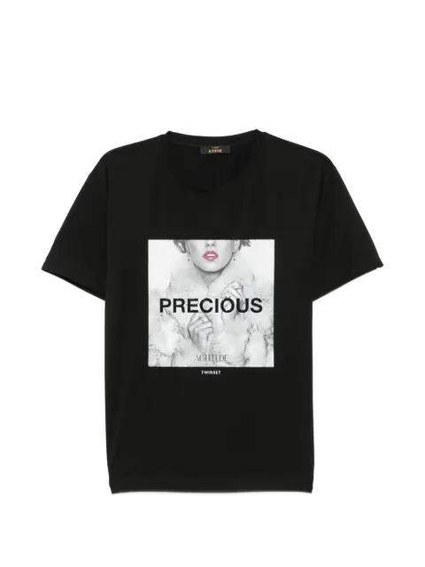TWINSET graphic-print T-shirt Black 262AP2510