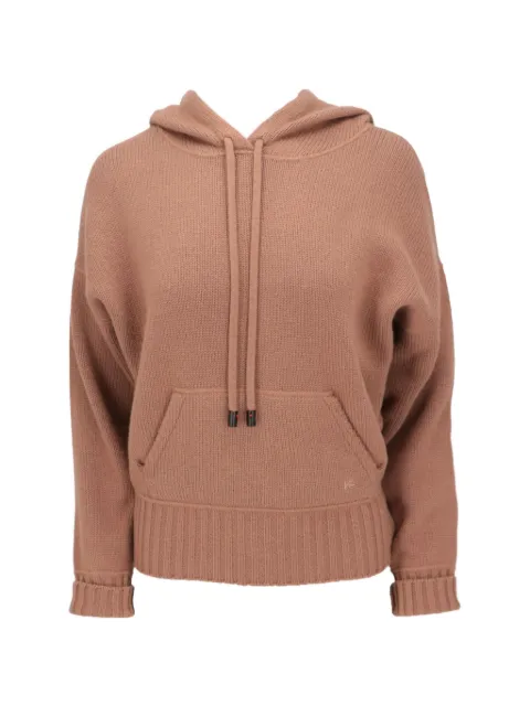Isaia drawstring-hood long-sleeve hoodie Brown MG035DYD013370
