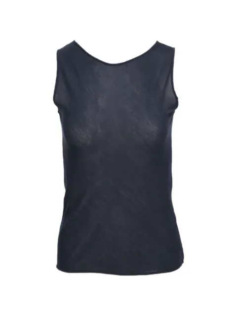 Isaia sleeveless knit tank top Blue MG008DYD005800