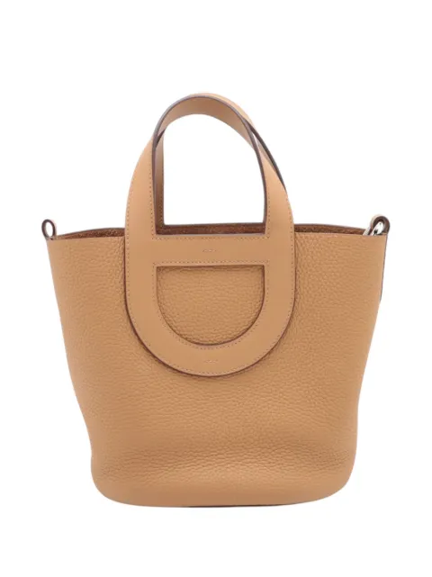 Hermès Pre-Owned 2023 Clemence and Swift In The Loop 18 handbag Brown E8SN84NLGUCLFCXB