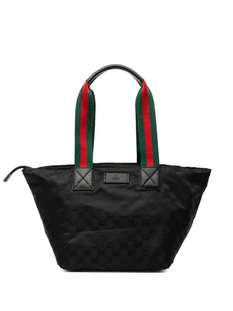 Gucci Pre-Owned 2000-2015 GG Canvas Web tote bag Black XUHZV0UHWNTI287R