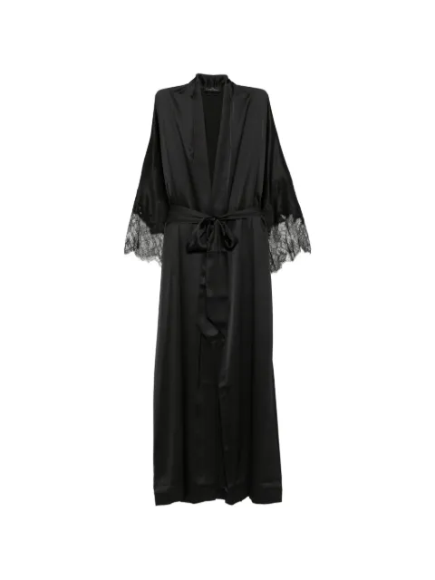Carine Gilson lace-trimmed silk kimono Black HA0160DEW26BLKBLK