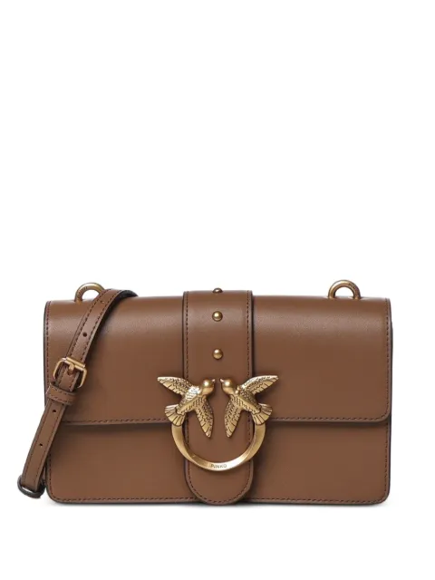 PINKO small Love Bag One leather crossbody bag Brown 105856A0F1M37Q