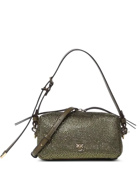 PINKO rhinestone-embellished shoulder bag Green 106967A3O8
