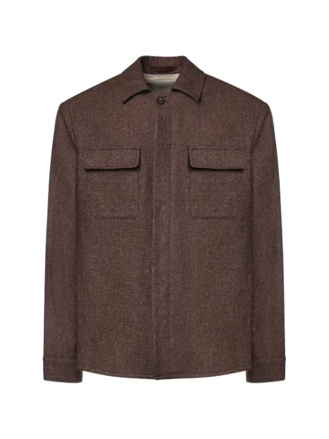 Eleventy flap-pocket shirt jacket Brown N75GIAK08TES0N04705