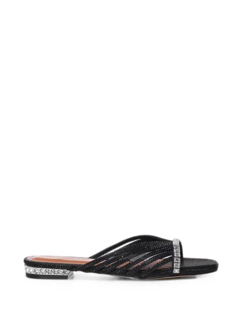 Kurt Geiger London crystal strap flat mules Black 5853700609