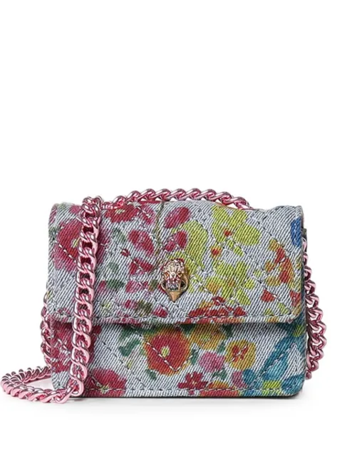 Kurt Geiger London quilted floral-print shoulder bag Blue 5848286669