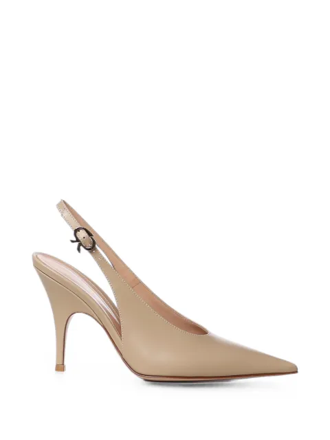 Gianvito Rossi Sofia pointed-toe slingback pumps Neutrals G9560595RICSAND