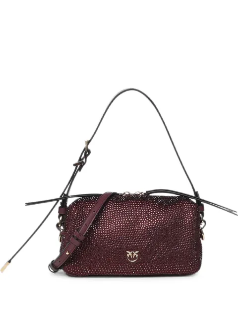 PINKO crystal-embellished Love Birds shoulder bag Red 106967A3O8